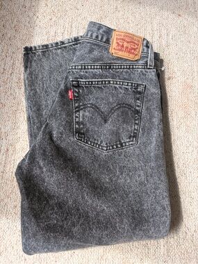 Levi's Black Acid Wash 501 Classic Fit Jeans